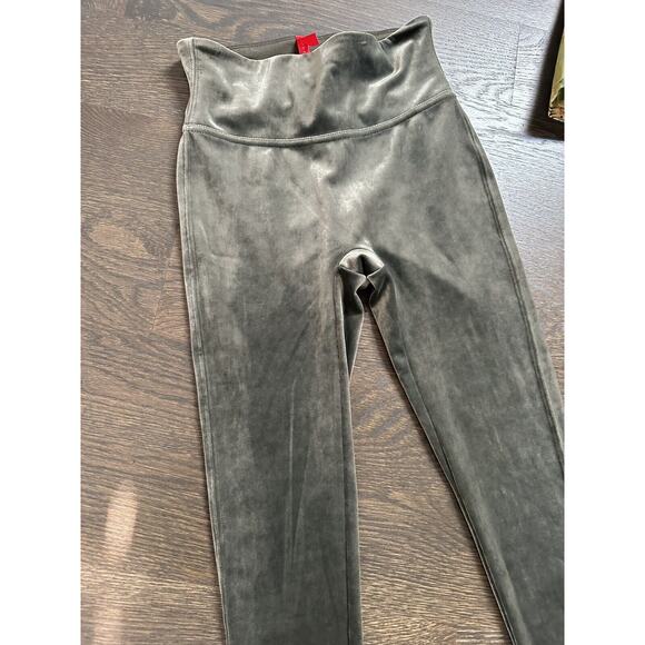 NEW~Spanx Velvet Core Shaping Leggings Pant in Dark Palm~ XS - Picture 3 of 5